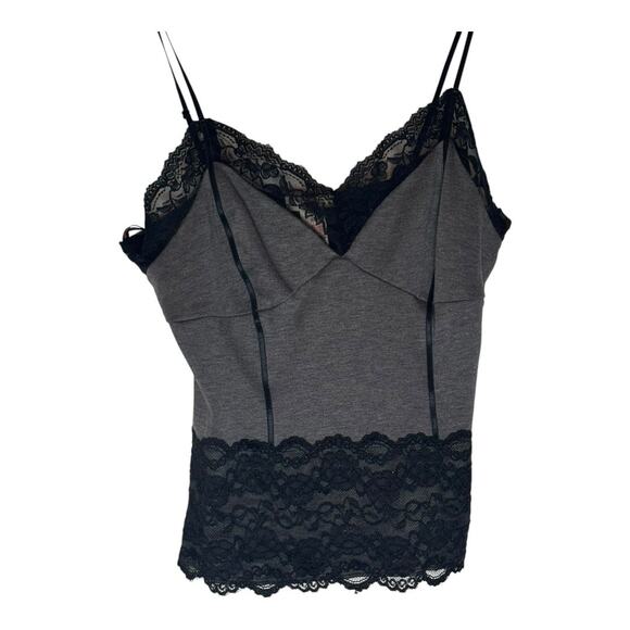 Women's Candies Vtg Gray Lace Fairy Core Camisole top XL NWT - Picture 1 of 10